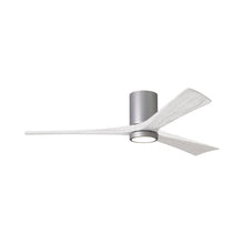 Load image into Gallery viewer, Irene IR3HLK LED Flush Mount Ceiling Fan in Brushed Nickel/Matte White (60-Inch).
