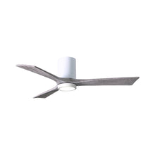 Load image into Gallery viewer, Irene IR3HLK LED Flush Mount Ceiling Fan in Gloss White/Barn Wood (52-Inch).
