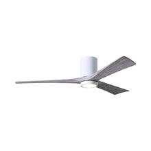Load image into Gallery viewer, Irene IR3HLK LED Flush Mount Ceiling Fan in Gloss White/Barn Wood (60-Inch).
