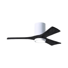 Load image into Gallery viewer, Irene IR3HLK LED Flush Mount Ceiling Fan in Gloss White/Matte Black (42-Inch).
