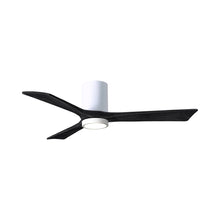 Load image into Gallery viewer, Irene IR3HLK LED Flush Mount Ceiling Fan in Gloss White/Matte Black (52-Inch).
