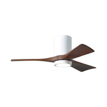 Load image into Gallery viewer, Irene IR3HLK LED Flush Mount Ceiling Fan in Gloss White/Walnut (42-Inch).
