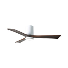 Load image into Gallery viewer, Irene IR3HLK LED Flush Mount Ceiling Fan in Gloss White/Walnut (52-Inch).
