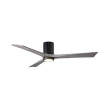 Load image into Gallery viewer, Irene IR3HLK LED Flush Mount Ceiling Fan in Matte Black/Barn Wood (60-Inch).
