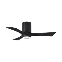 Load image into Gallery viewer, Irene IR3HLK LED Flush Mount Ceiling Fan in Matte Black/Matte Black (42-Inch).
