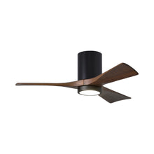 Load image into Gallery viewer, Irene IR3HLK LED Flush Mount Ceiling Fan in Matte Black/Walnut (42-Inch).
