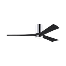 Load image into Gallery viewer, Irene IR3HLK LED Flush Mount Ceiling Fan in Polished Chrome/Matte Black (60-Inch).

