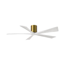 Load image into Gallery viewer, Irene IR5H Indoor / Outdoor Ceiling Fan in Brushed Brass/Matte White (60-Inch).
