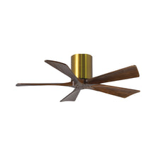 Load image into Gallery viewer, Irene IR5H Indoor / Outdoor Ceiling Fan in Brushed Brass/Walnut (42-Inch).
