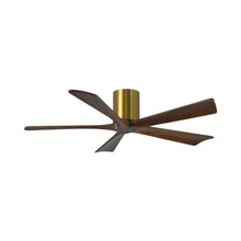 Load image into Gallery viewer, Irene IR5H Indoor / Outdoor Ceiling Fan in Brushed Brass/Walnut (52-Inch).
