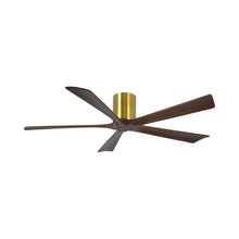 Load image into Gallery viewer, Irene IR5H Indoor / Outdoor Ceiling Fan in Brushed Brass/Walnut (60-Inch).
