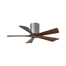 Load image into Gallery viewer, Irene IR5H Indoor / Outdoor Ceiling Fan in Brushed Nickel/Walnut (42-Inch).
