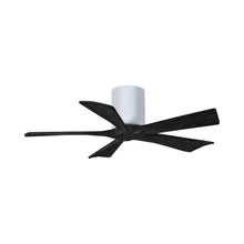 Load image into Gallery viewer, Irene IR5H Flush Mount Ceiling Fan in Gloss White/Matte Black (42-Inch).
