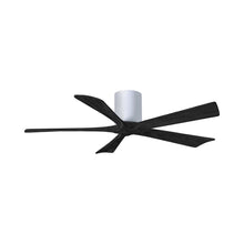 Load image into Gallery viewer, Irene IR5H Flush Mount Ceiling Fan in Gloss White/Matte Black (52-Inch).
