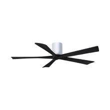 Load image into Gallery viewer, Irene IR5H Flush Mount Ceiling Fan in Gloss White/Matte Black (60-Inch).
