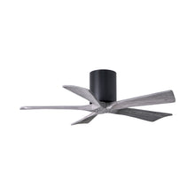 Load image into Gallery viewer, Irene IR5H Flush Mount Ceiling Fan in Matte Black/Barn Wood (42-Inch).

