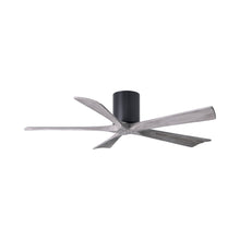 Load image into Gallery viewer, Irene IR5H Flush Mount Ceiling Fan in Matte Black/Barn Wood (52-Inch).
