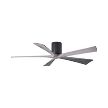 Load image into Gallery viewer, Irene IR5H Flush Mount Ceiling Fan in Matte Black/Barn Wood (60-Inch).
