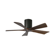 Load image into Gallery viewer, Irene IR5H Flush Mount Ceiling Fan in Matte Black/Walnut (42-Inch).

