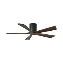 Load image into Gallery viewer, Irene IR5H Flush Mount Ceiling Fan in Matte Black/Walnut (52-Inch).
