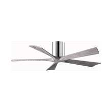 Load image into Gallery viewer, Irene IR5H Flush Mount Ceiling Fan in Polished Chrome/Barn Wood (52-Inch).

