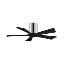 Load image into Gallery viewer, Irene IR5H Flush Mount Ceiling Fan in Polished Chrome/Matte Black (42-Inch).
