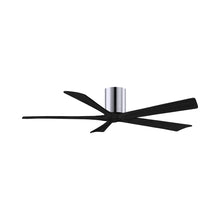 Load image into Gallery viewer, Irene IR5H Flush Mount Ceiling Fan in Polished Chrome/Matte Black (60-Inch).

