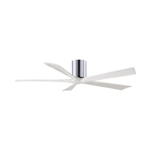 Load image into Gallery viewer, Irene IR5H Flush Mount Ceiling Fan in Polished Chrome/Matte White (60-Inch).
