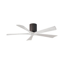Load image into Gallery viewer, Irene IR5H Flush Mount Ceiling Fan in Textured Bronze/Matte White (52-Inch).
