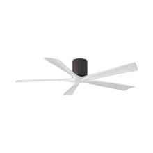 Load image into Gallery viewer, Irene IR5H Flush Mount Ceiling Fan in Textured Bronze/Matte White (60-Inch).
