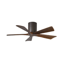 Load image into Gallery viewer, Irene IR5H Flush Mount Ceiling Fan in Textured Bronze/Walnut (42-Inch).
