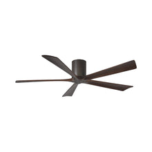 Load image into Gallery viewer, Irene IR5H Flush Mount Ceiling Fan in Textured Bronze/Walnut (60-Inch).

