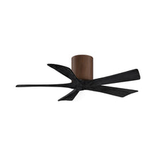 Load image into Gallery viewer, Irene IR5H Flush Mount Ceiling Fan in Walnut/Matte Black (42-Inch).

