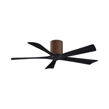 Load image into Gallery viewer, Irene IR5H Flush Mount Ceiling Fan in Walnut/Matte Black (52-Inch).
