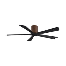 Load image into Gallery viewer, Irene IR5H Flush Mount Ceiling Fan in Walnut/Matte Black (60-Inch).
