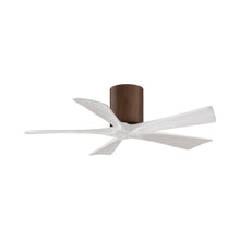 Load image into Gallery viewer, Irene IR5H Flush Mount Ceiling Fan in Walnut/Matte White (42-Inch).
