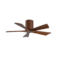 Load image into Gallery viewer, Irene IR5H Flush Mount Ceiling Fan in Walnut/Walnut (42-Inch).
