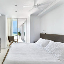 Load image into Gallery viewer, Irene IR5H Flush Mount Ceiling Fan in bedroom.

