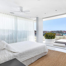Load image into Gallery viewer, Irene IR5H Flush Mount Ceiling Fan in bedroom.
