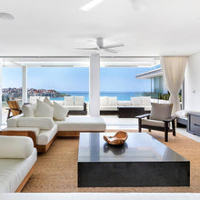 Load image into Gallery viewer, Irene IR5H Flush Mount Ceiling Fan in living room.

