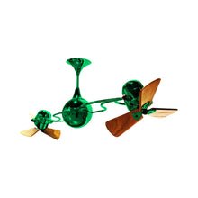 Load image into Gallery viewer, Italo Ventania Ceiling Fan in Esmerelda/Wood.
