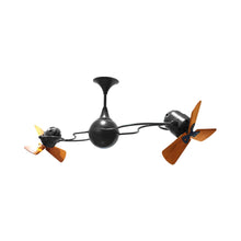 Load image into Gallery viewer, Italo Ventania Ceiling Fan in Matte Black/Wood.
