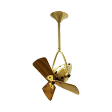 Load image into Gallery viewer, Jarold Direcional Ceiling Fan in Brushed Brass/Wood.
