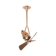 Load image into Gallery viewer, Jarold Direcional Ceiling Fan in Polished Copper/Wood.
