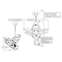 Load image into Gallery viewer, Jarold Direcional Ceiling Fan - line drawing.
