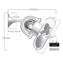 Load image into Gallery viewer, Kaye Wall Fan in Detail - line drawing.
