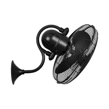 Load image into Gallery viewer, Laura Wall Fan in Matte Black.
