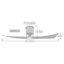 Load image into Gallery viewer, Lindsay LED Ceiling Fan - line drawing.
