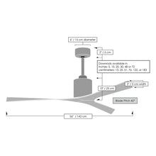 Load image into Gallery viewer, Molly Ceiling Fan - line drawing.
