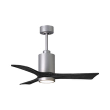 Load image into Gallery viewer, Patricia 3 Indoor / Outdoor LED Ceiling Fan in Brushed Nickel/Matte Black (42-Inch).
